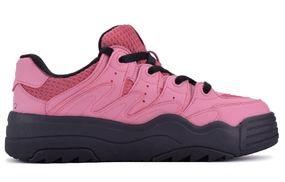 FILA Rosetta Abrasion Resistant Height Increasing Low Top Casual Shoes Women's Black Pink