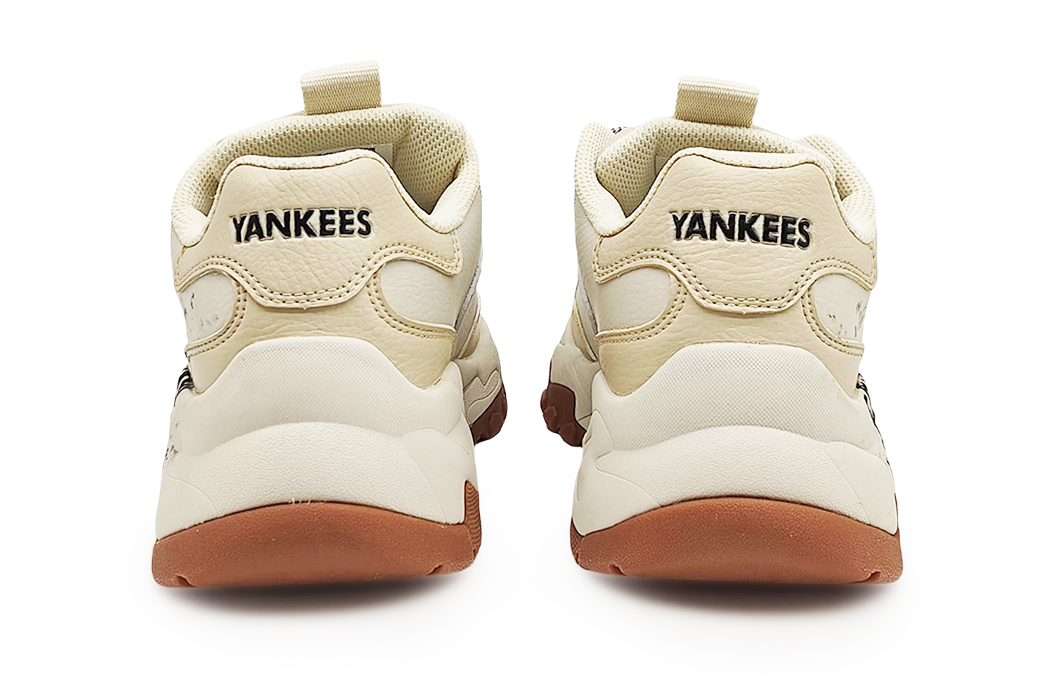 MLB Big Ball Chunky Anti-Slip Wear-Resistant Low-Top Chunky Sneakers Unisex Beige