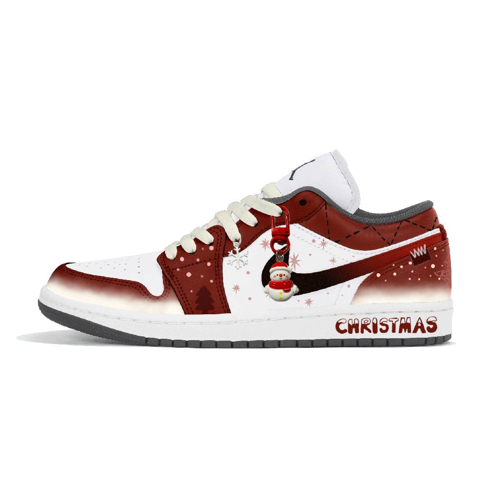 Jordan Air Jordan 1 Abrasion Resistant Low Top Vintage Basketball Shoes Unisex Brick Red