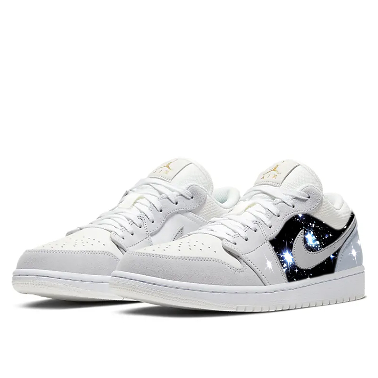 Jordan Air Jordan 1 Vintage Basketball Shoes Unisex Low Top White/Gray