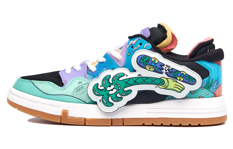 Steven Harrington LiNing Wei Wu PRO Wave PRO Anti-Slip Wear-Resistant Low-Top Skateboard Shoes Women's Multicolor
