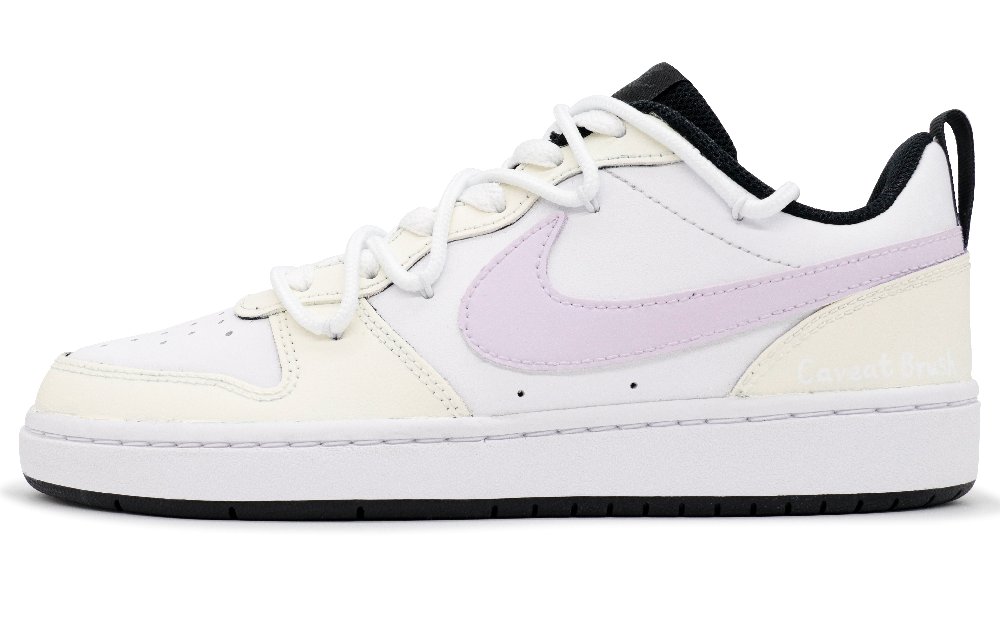 Nike Court Borough Dreams Non-slip Lightweight Low-Top Skateboard Shoes GS Beige Purple