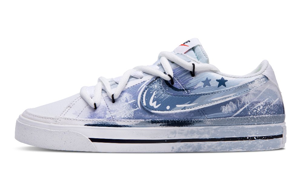 Nike Court Legacy Low Top Skateboard Shoes Men's Cerulean