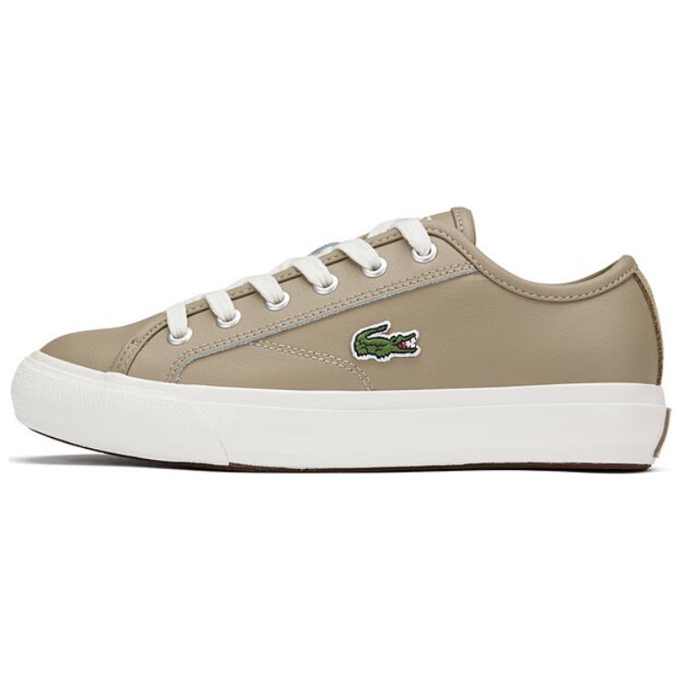LACOSTE Slip-Resistant Low-Top Skateboard Shoes Women's White