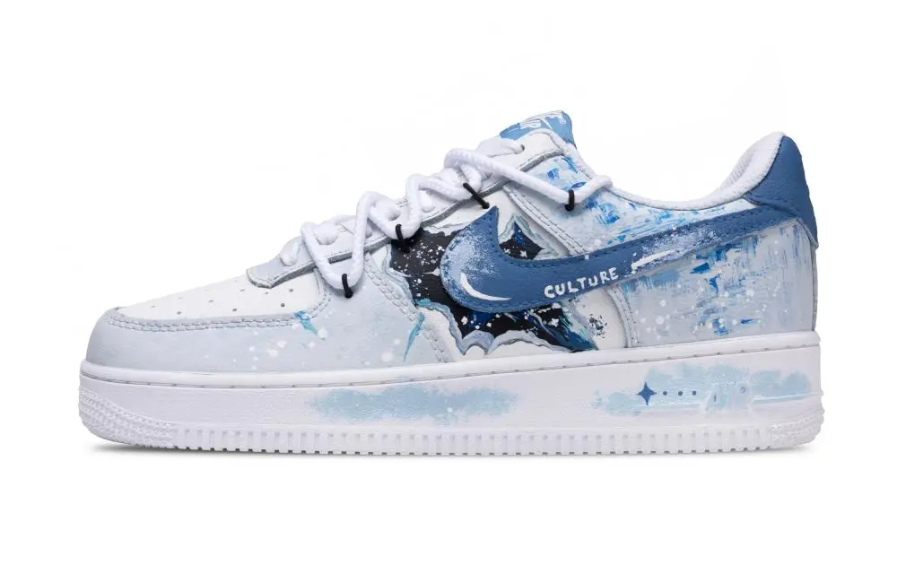 Nike Air Force 1 Lv8 Universe Rift Low Top Skateboard Shoes Men's Sky Blue