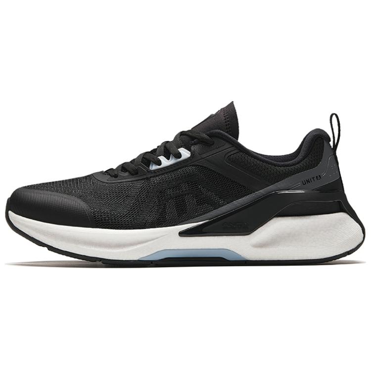 Anta Burning Refinement Cushioning, Wear Resistant Low Top Training Shoes Men's Black Gray