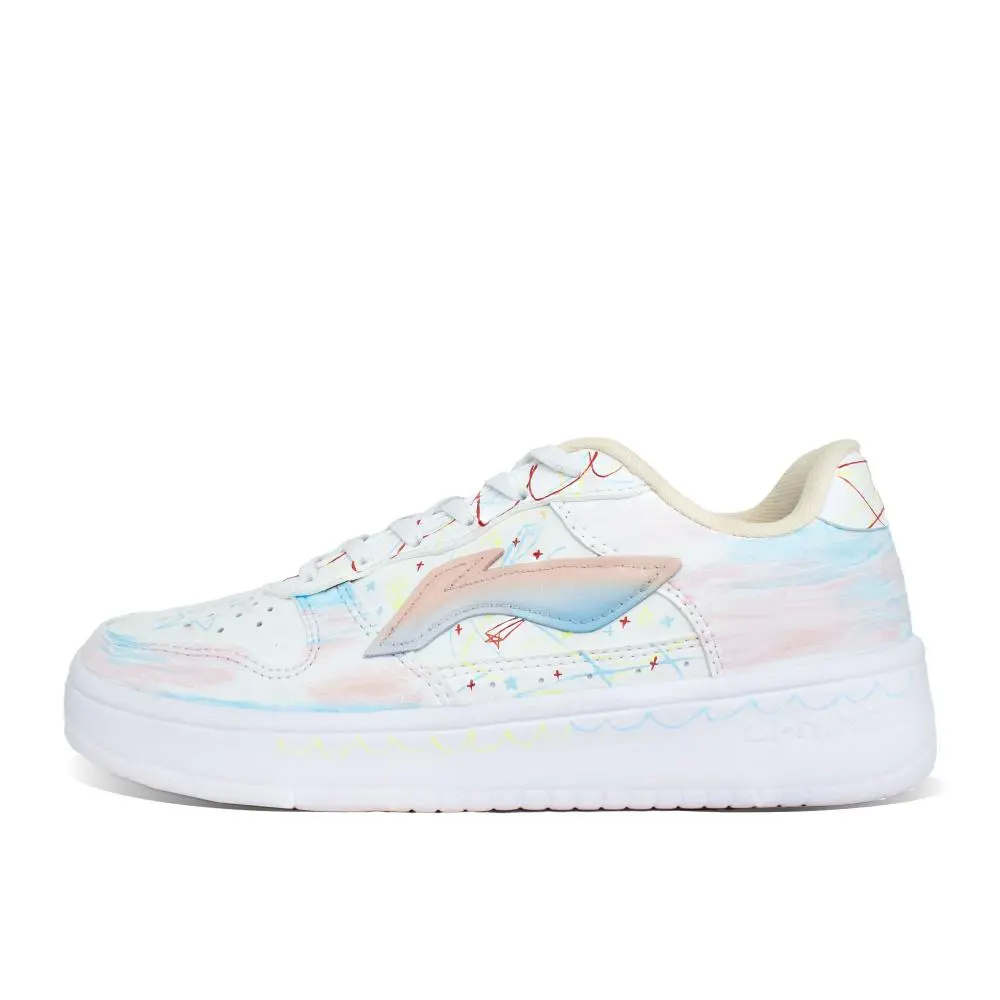LINING Pontoon Boats Skateboard Shoes Women's Low top Pink/Blue