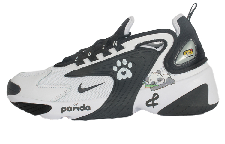 Nike Zoom 2K Anti-Slip And Wear-Resistant Breathable Mid-Top Running Shoes Women's Black White