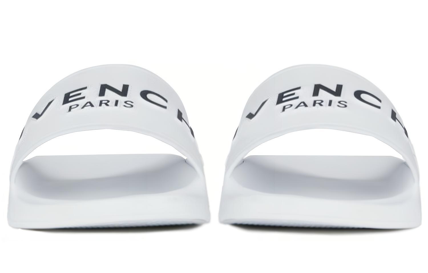 Givenchy Paris Flat Sandals White Black купить в интернет-магазине Yoocart с быстрой доставкой по России.