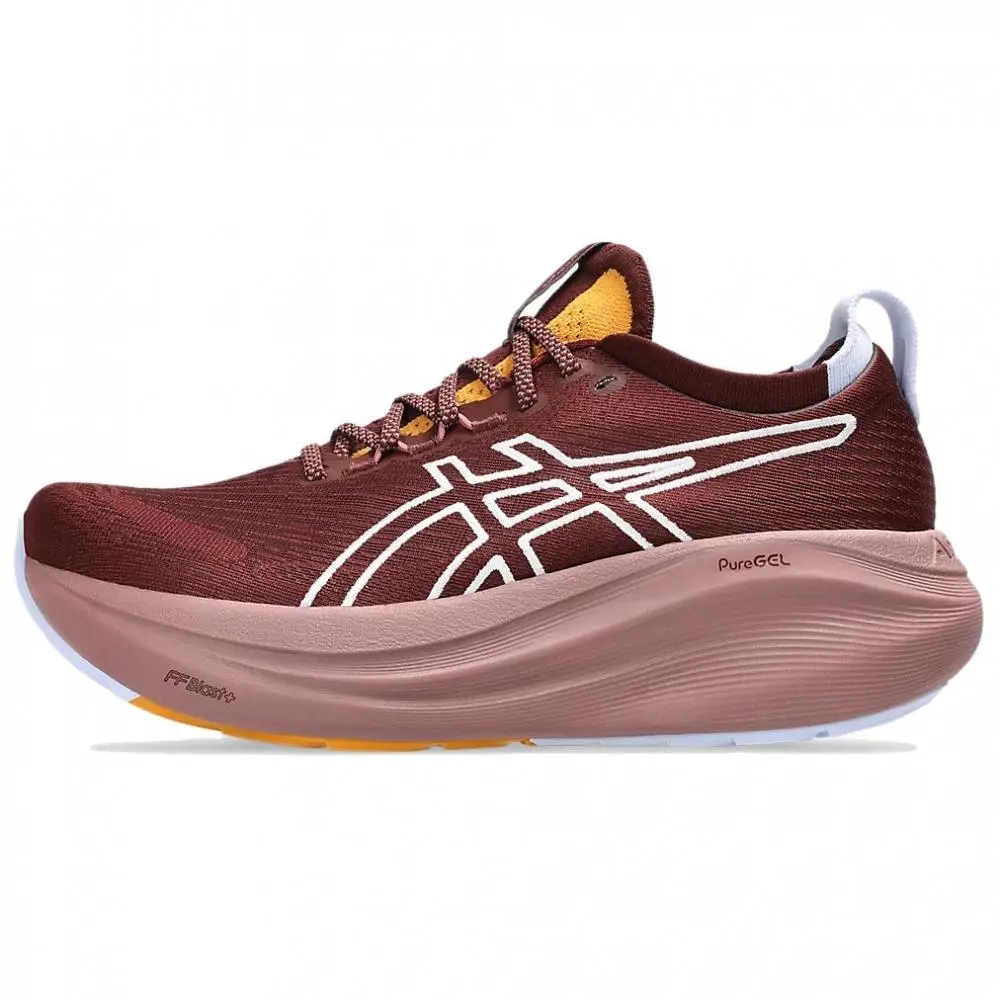 Asics GEL NIMBUS 27 Breathable, Supportive, And Lightweight Running Shoes Women's Dark Red