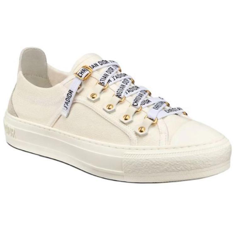 DIOR Walk'n'Dior Platform Shoes Low Top Stylish Skateboarding Shoes Women's White
