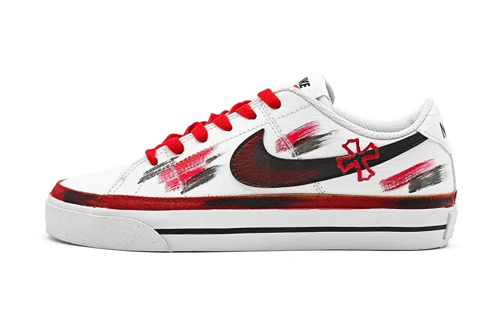 Nike Court Legacy Skateboard Shoes Unisex Low top White/Black/Red