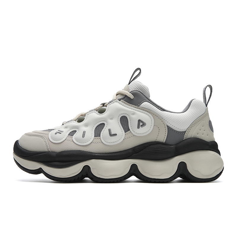 FILA PEASE Wear resistant And Lightweight Low top Casual Shoes Men's White Agate Gray