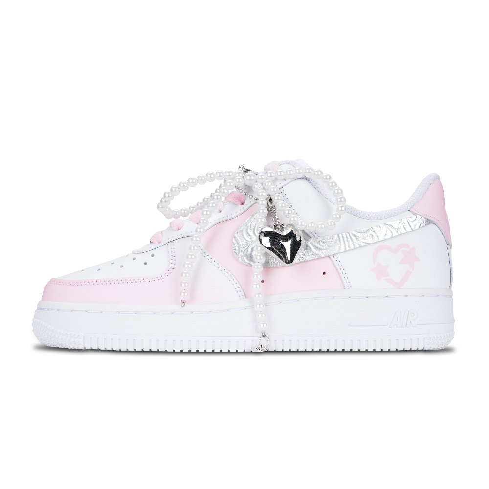 Nike Air Force 1 Anti Slip Wear Resistant Low Top Skateboard Shoes Unisex Lotus Color