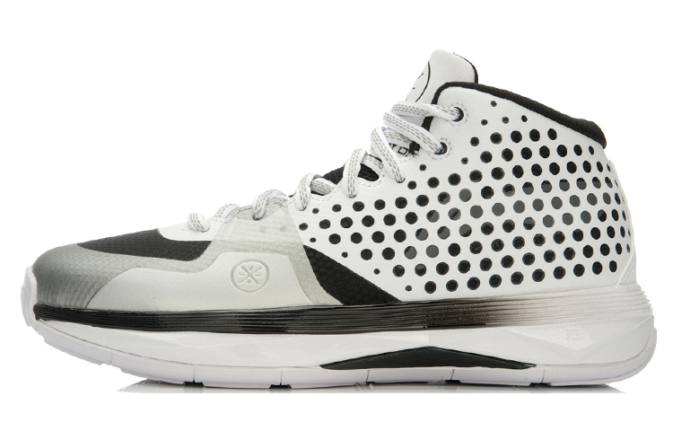 LINING Wade ALLDAY Basketball Shoes Unisex Mid-Top Black White