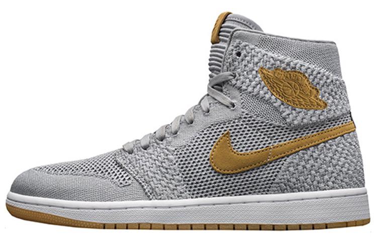 Jordan 1 Retro High Flyknit Wolf Grey купить в интернет-магазине Yoocart с быстрой доставкой по России.