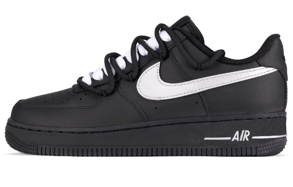 Nike Air Force 1 Low Silver Wing Black Warrior Slip Resistant Low Top Skateboard Shoes Women's Black Silver