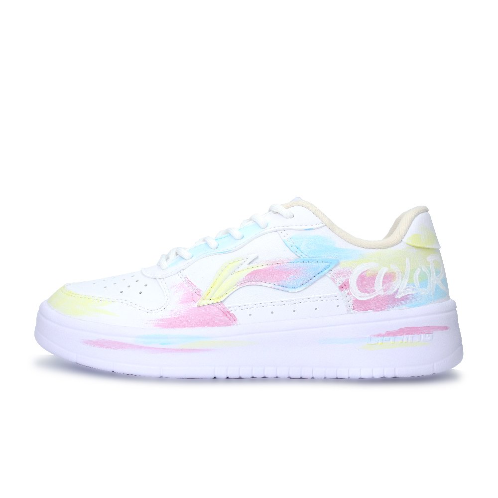 LINING Pontoon Boats Skateboard Shoes Unisex Low top White Pink Yellow Blue