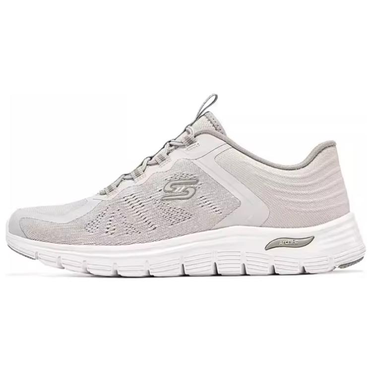 Skechers Arch Fit Low Top Casual Shoes Women's Ecru