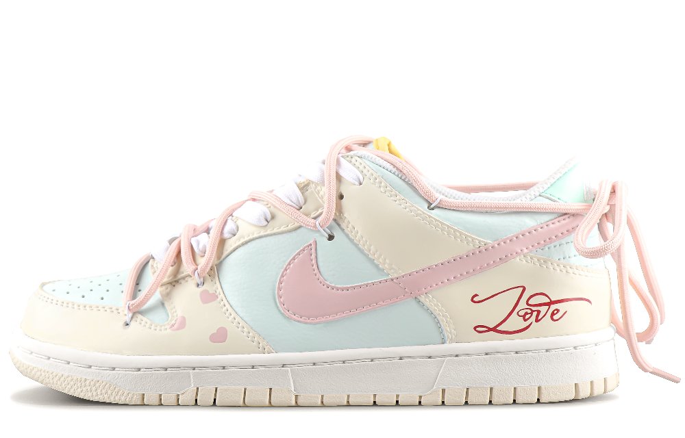 Nike Dunk Low Slip Resistant Low Top Skateboard Shoes GS Blue Pink