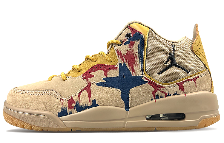 Jordan Courtside 23 Low-Top Vintage Basketball Shoes Men's Brown Blue Red