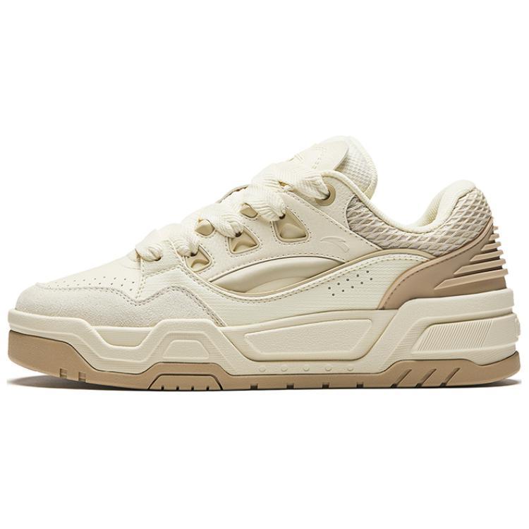 Anta Non-slip Lightweight Low-Top Skateboard Shoes Men's Beige Yellow