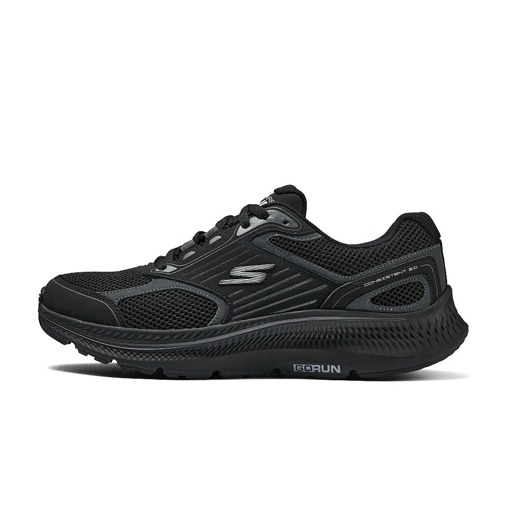 Skechers Go Run Consistent 2.0 Cushioning Abrasion Resistant Breathable Rebound Low top Running Shoes Men's Black