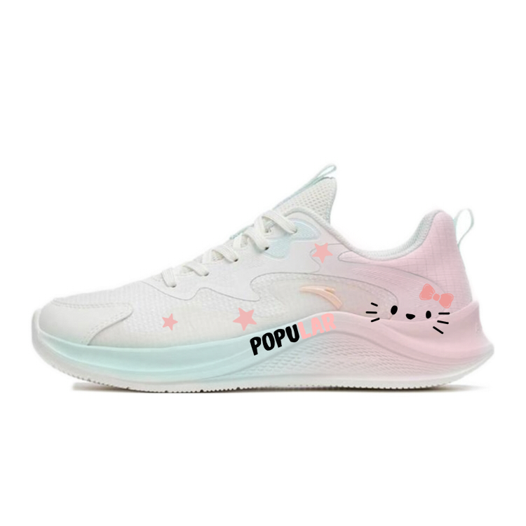 Anta Wander 2 Shock Absorbers Slip Resistant Abrasion Resistant Low top Casual Sprint Running Shoes Women's White