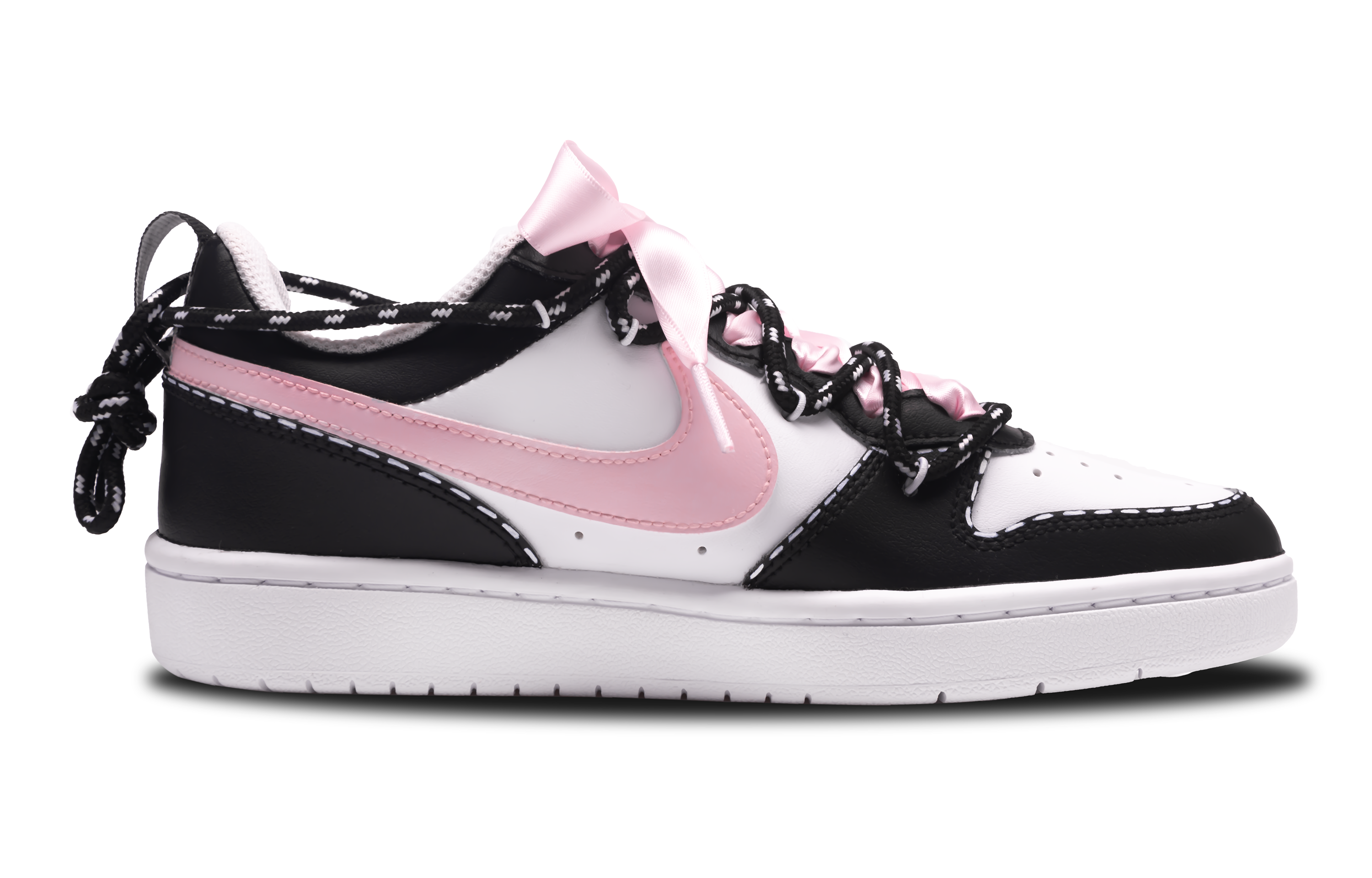 Nike Court Borough Anti Slip Wear Resistant Low Top Skateboard Shoes GS Black Pink купить в интернет-магазине Yoocart с быстрой доставкой по России.