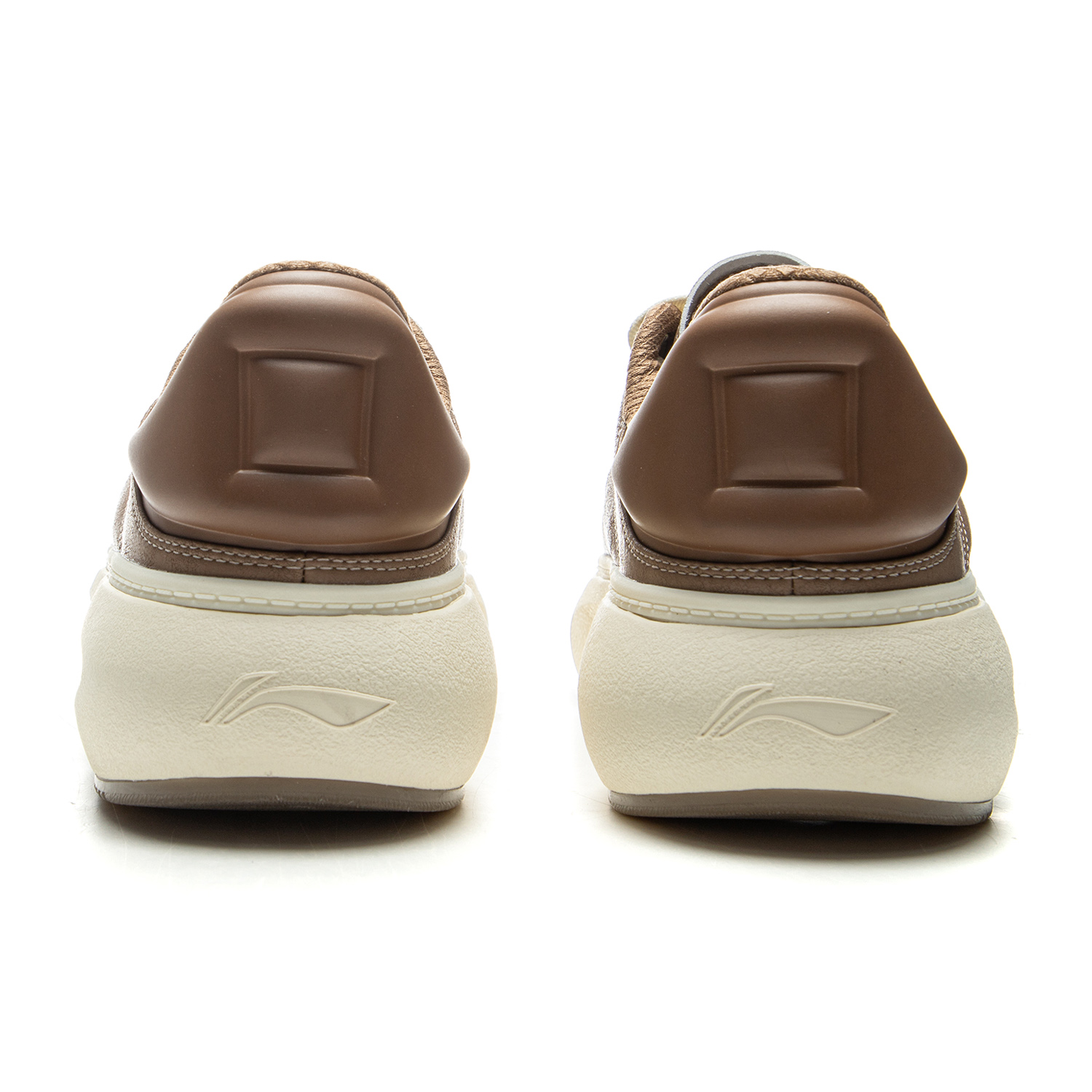 LiNing Abrasion Resistant Slip Resistant Low Top Casual Shoes Men's Brown Yellow