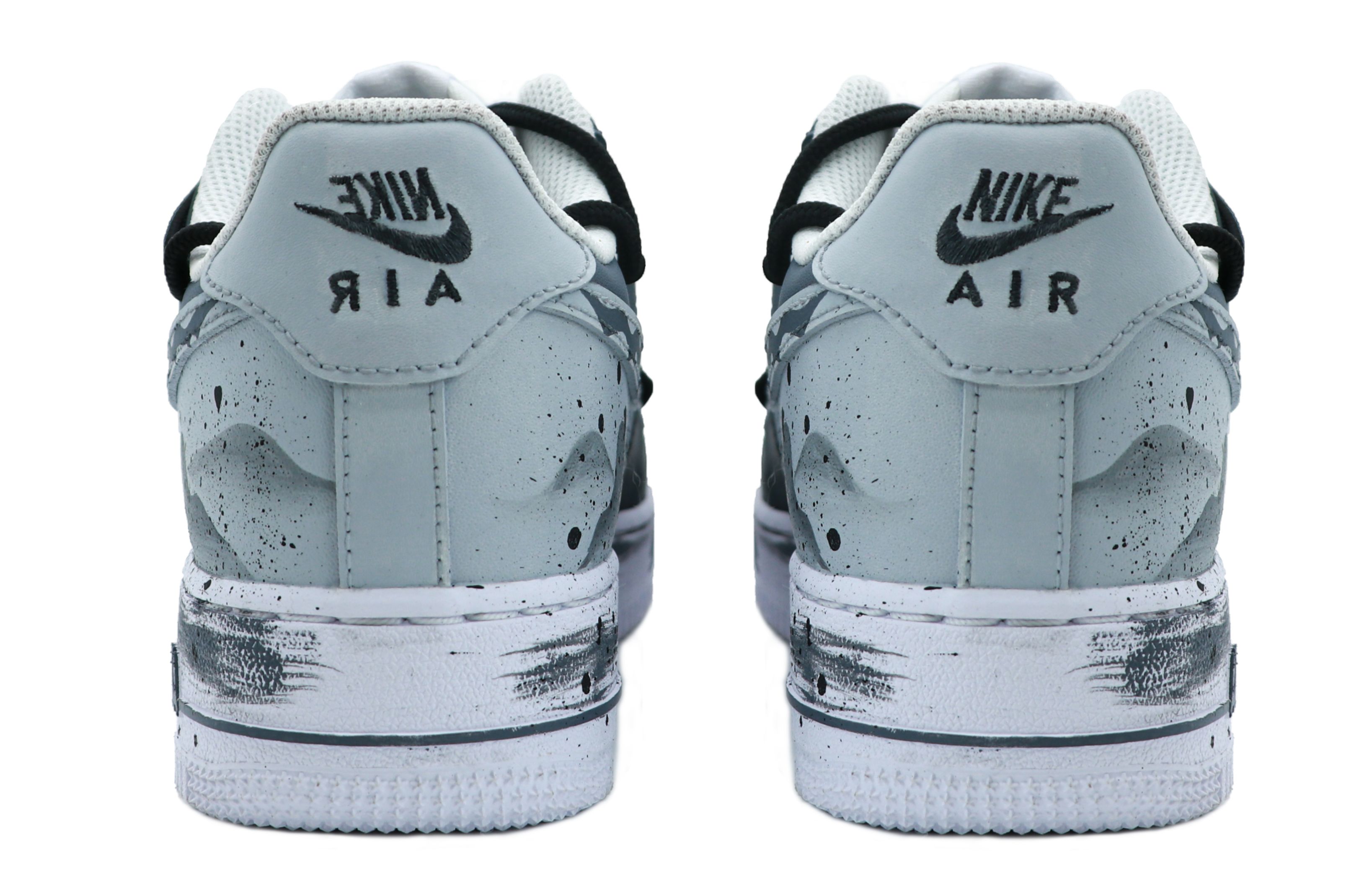 Nike Air Force 1 Thermal Coverage Low Top Skateboard Shoes Women's White Gray