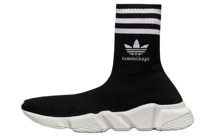 Balenciaga X Adidas Speed Trainer Black White Women's