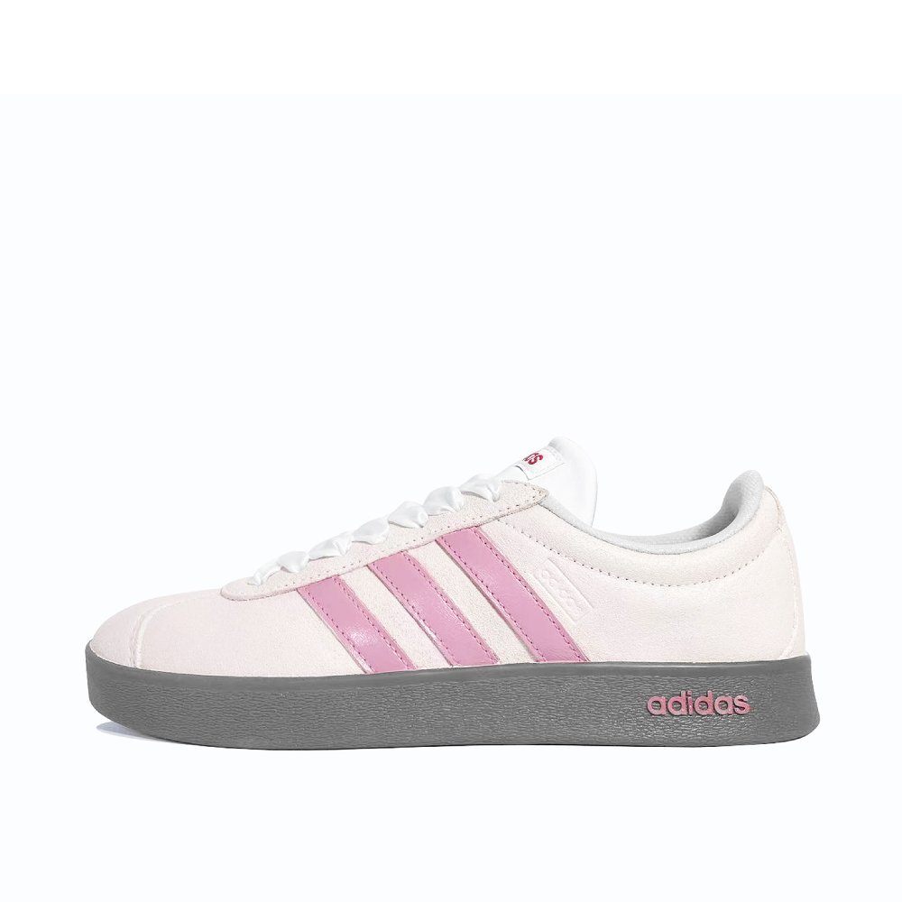 Adidas VL COURT 2.0 Brocade Dance In Crimson Satin Coverage Quick Dry Lightweight Low Top Skateboard Shoes Unisex Pink