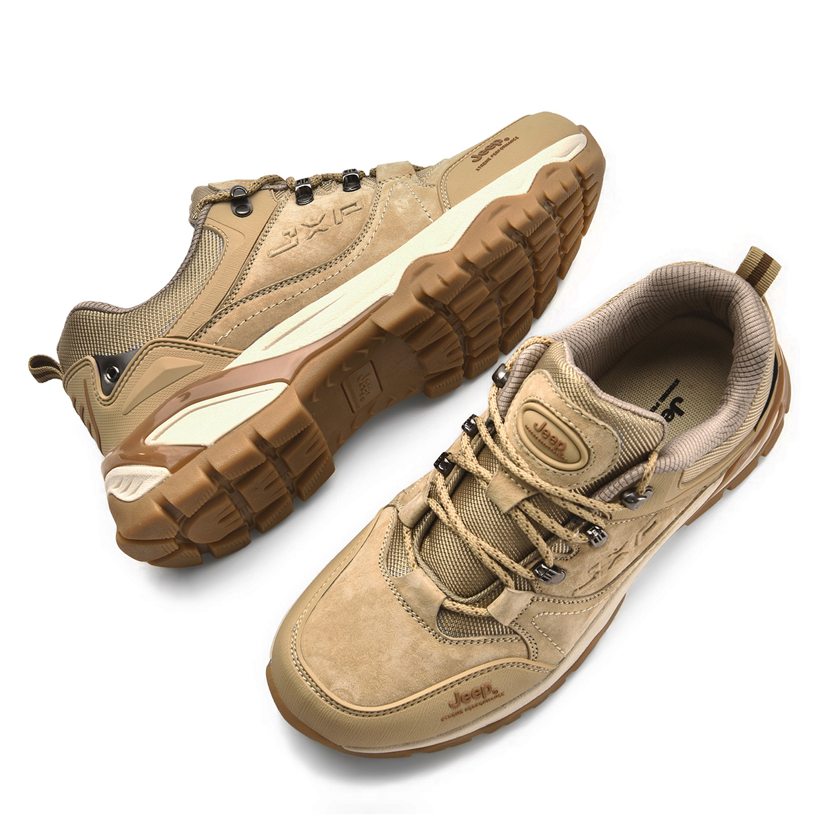 Jeep Mountaineering & Hiking Shoes Men's Low top Khaki/Black купить в интернет-магазине Yoocart с быстрой доставкой по России.