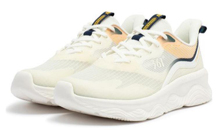 361° Mian Yun Anti Slip And Wear Resistant Breathable Low Top Running Shoes Men's White Orange Blue