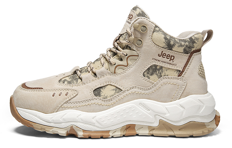 Jeep High Top Chunky Sneakers Men's Sand