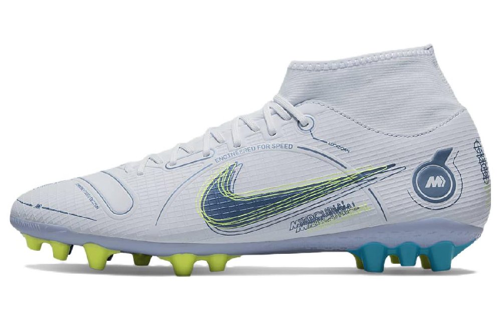 Nike Superfly 8 Academy AG 'Gray Light Blue Yellow'
