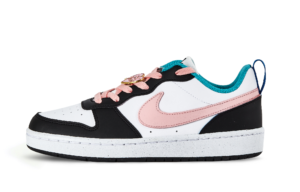 Nike Court Borough Low-Top Skateboard Shoes Women's Black Pink