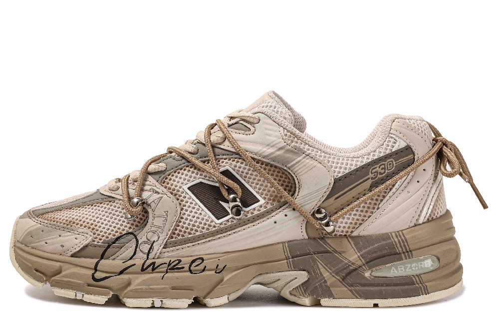 New Balance NB 530 Slip Resistant, Abrasion Resistant, Breathable, Lightweight Low Top Running Shoes Unisex Khaki