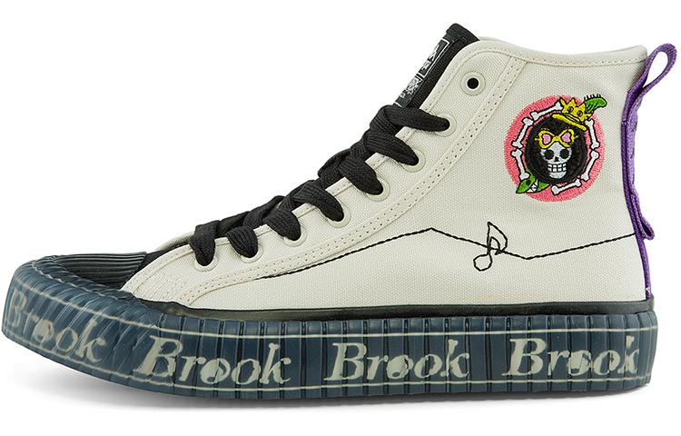 Kappa One Piece Anti-Slip Wear-Resistant Breathable Coverage High-Top Canvas Shoes Unisex Ecru