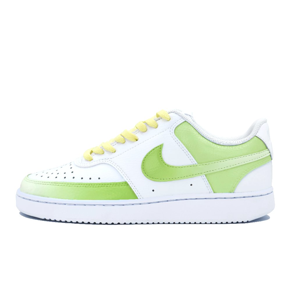 Nike Court Vision 1 Durable Lightweight And Breathable Low-Top Skateboard Shoes Women's White Green