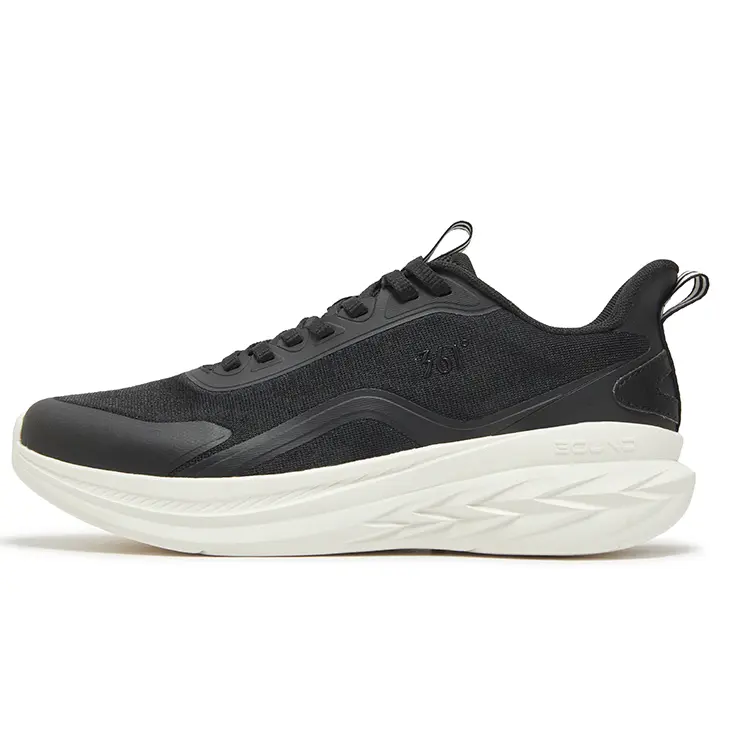361° Feiyu 3.0 Abrasion Resistant Breathable Slip Resistant Low Top Running Shoes Men's Black White