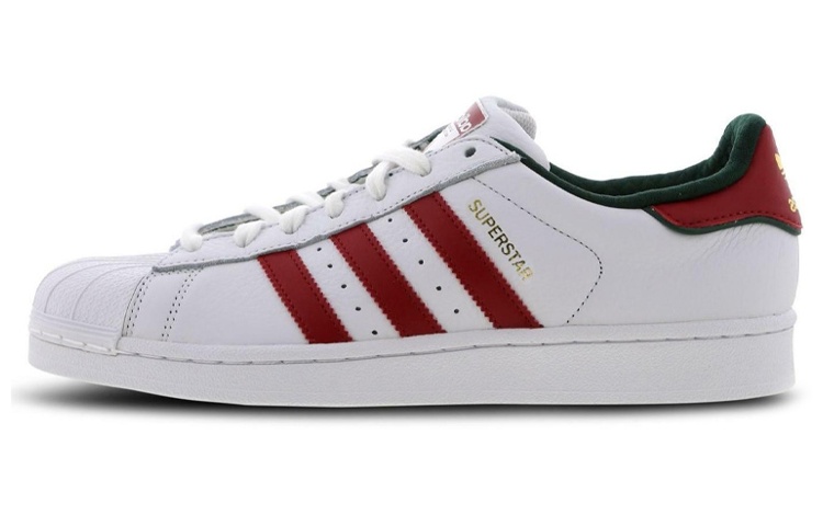 Adidas Originals Superstar Shoes 'White University Red Green'