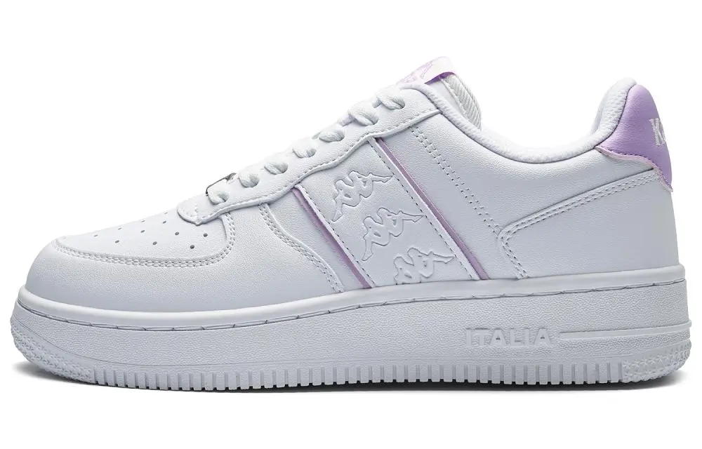 Kappa Street Style Avant Garde Back to Back Anti Slip Wear Resistant Low Top Skateboard Shoes Women's White Purple