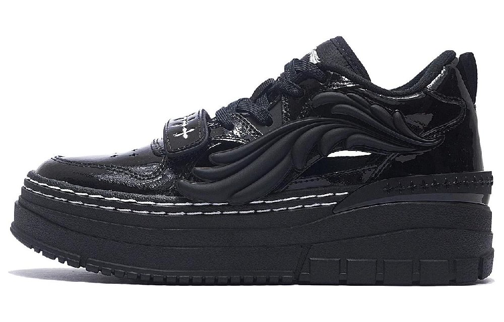 SMFK x LiNing Wave Platform Low-Top Skateboard Shoes Women's Black