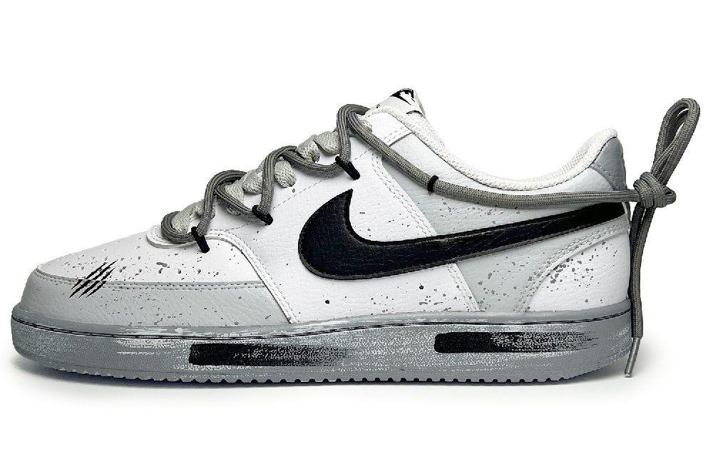 Nike Court Vision 1 Low-Top Skateboard Shoes Women's Gray White