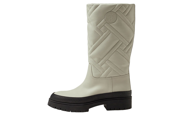 HERMES Fuji Knee-high Boots Women's Beige