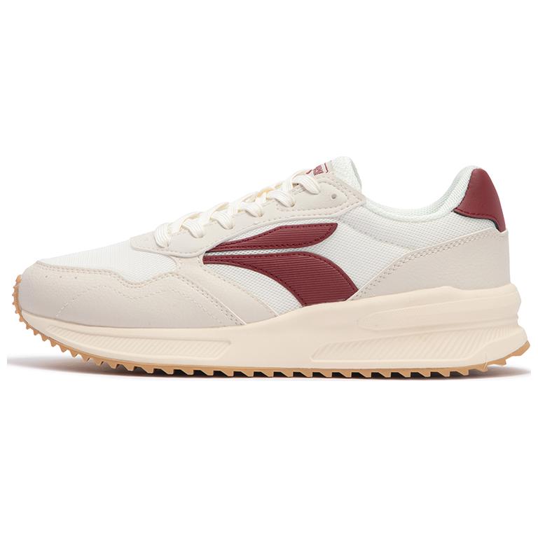 361° Anti Slip Wear Resistant Low Top Casual Shoes Women's Beige Red