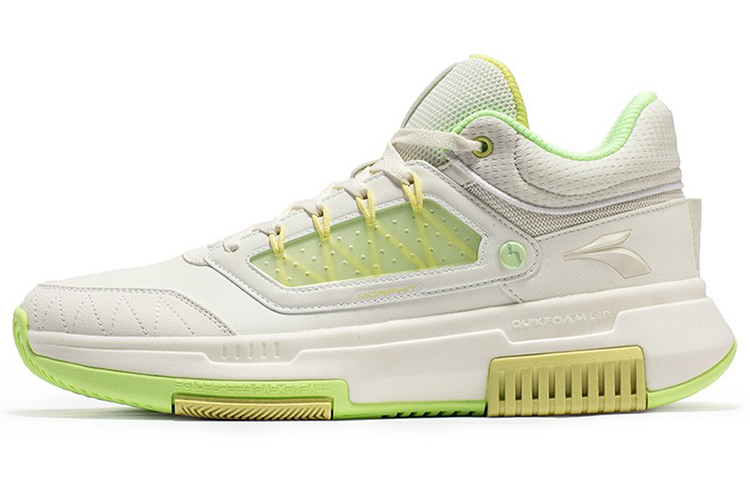 361° Tackle Q Rebound Technology Abrasion Resistant Breathable Low Top Basketball Shoes Men's White Cyan