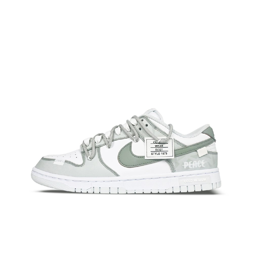 Nike Dunk Low-Top Skateboard Shoes Unisex Gray Green